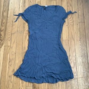 H&M blue light weight cotton feel dress. Size 10